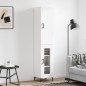 vidaXL Aparador alto madera contrachapada blanco 34,5x34x180 cm vidaXL Aparador alto madera contrachapada blanco 34,5x34x180 cm
