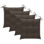 vidaXL Sillas de jardín 4 uds madera teca con cojines gris taupe vidaXL Sillas de jardín 4 uds madera teca con cojines gris taupe