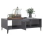 vidaXL Mesa de centro madera contrachapada gris brillo 103,5x60x35 cm vidaXL Mesa de centro madera contrachapada gris brillo 103,5x60x35 cm