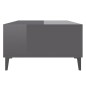 vidaXL Mesa de centro madera contrachapada gris brillo 103,5x60x35 cm vidaXL Mesa de centro madera contrachapada gris brillo 103,5x60x35 cm