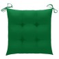 vidaXL Sillas de jardín 8 uds madera maciza de teca con cojines verdes vidaXL Sillas de jardín 8 uds madera maciza de teca con cojines verdes