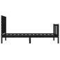 vidaXL Estructura de cama individual con cabecero madera maciza negro vidaXL Estructura de cama individual con cabecero madera maciza negro