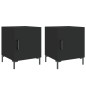 vidaXL Mesitas de noche 2 uds madera de ingeniería negro 40x40x50 cm vidaXL Mesitas de noche 2 uds madera de ingeniería negro 40x40x50 cm