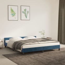 vidaXL Estructura cama con cabecero terciopelo azul oscuro 160x200 cm