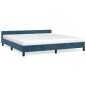 vidaXL Estructura cama con cabecero terciopelo azul oscuro 160x200 cm vidaXL Estructura cama con cabecero terciopelo azul oscuro 160x200 cm