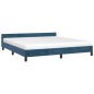 vidaXL Estructura cama con cabecero terciopelo azul oscuro 160x200 cm vidaXL Estructura cama con cabecero terciopelo azul oscuro 160x200 cm