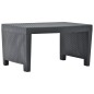 vidaXL Set de muebles jardín 3 pzas y cojines plástico gris antracita