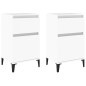vidaxL Mesitas de noche blancas 2 uds 40x35x70 cm vidaxL Mesitas de noche blancas 2 uds 40x35x70 cm