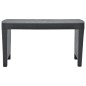 vidaXL Set de muebles jardín 3 pzas y cojines plástico gris antracita