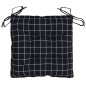 vidaXL Cojines para silla 4 uds tela a cuadros negro 40x40x7 cm vidaXL Cojines para silla 4 uds tela a cuadros negro 40x40x7 cm
