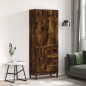 vidaXL Aparador alto madera contrachapada roble ahumado 69,5x34x180 cm vidaXL Aparador alto madera contrachapada roble ahumado 69,5x34x180 cm