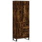 vidaXL Aparador alto madera contrachapada roble ahumado 69,5x34x180 cm vidaXL Aparador alto madera contrachapada roble ahumado 69,5x34x180 cm