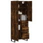 vidaXL Aparador alto madera contrachapada roble ahumado 69,5x34x180 cm vidaXL Aparador alto madera contrachapada roble ahumado 69,5x34x180 cm