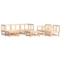 vidaXL Juego de muebles de jardín 7 piezas y cojines madera maciza vidaXL Juego de muebles de jardín 7 piezas y cojines madera maciza