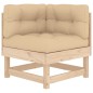 vidaXL Juego de muebles de jardín 7 piezas y cojines madera maciza vidaXL Juego de muebles de jardín 7 piezas y cojines madera maciza