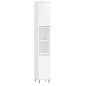 vidaXL Set muebles de baño 3 piezas madera contrachapada blanco brillo