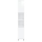 vidaXL Set muebles de baño 3 piezas madera contrachapada blanco brillo