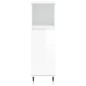 vidaXL Set muebles de baño 3 piezas madera contrachapada blanco brillo