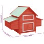 vidaXL Gallinero madera maciza de abeto rojo y blanco 152x96x110 cm vidaXL Gallinero madera maciza de abeto rojo y blanco 152x96x110 cm