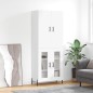 vidaXL Aparador alto madera contrachapada blanco 69,5x34x180 cm