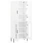 vidaXL Aparador alto madera contrachapada blanco 69,5x34x180 cm