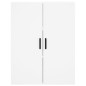 vidaXL Aparador alto madera contrachapada blanco 69,5x34x180 cm