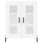 vidaXL Aparador alto madera contrachapada blanco 69,5x34x180 cm