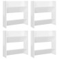vidaXL Zapateros de pared 4 uds contrachapada blanco brillo 60x18x60cm
