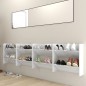 vidaXL Zapateros de pared 4 uds contrachapada blanco brillo 60x18x60cm