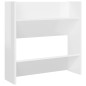 vidaXL Zapateros de pared 4 uds contrachapada blanco brillo 60x18x60cm