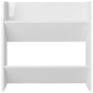 vidaXL Zapateros de pared 4 uds contrachapada blanco brillo 60x18x60cm