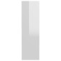 vidaXL Zapateros de pared 4 uds contrachapada blanco brillo 60x18x60cm
