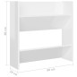 vidaXL Zapateros de pared 4 uds contrachapada blanco brillo 60x18x60cm