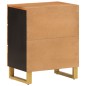 vidaXL Mesita de noche madera maciza mango marrón y negro 50x33x60 c vidaXL Mesita de noche madera maciza mango marrón y negro 50x33x60 c