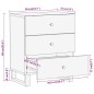 vidaXL Mesita de noche madera maciza mango marrón y negro 50x33x60 c vidaXL Mesita de noche madera maciza mango marrón y negro 50x33x60 c