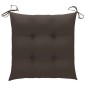 vidaXL Sillas de jardín 3 uds madera teca con cojines gris taupe