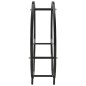 vidaXL Leñero de acero negro 70x20x70 cm