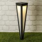 Hi Lámpara solar LED de jardín con estaca negra 58 cm Hi Lámpara solar LED de jardín con estaca negra 58 cm