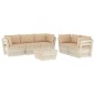 vidaXL Muebles de jardín de palets 6 piezas y cojines madera de abeto vidaXL Muebles de jardín de palets 6 piezas y cojines madera de abeto