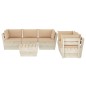 vidaXL Muebles de jardín de palets 6 piezas y cojines madera de abeto vidaXL Muebles de jardín de palets 6 piezas y cojines madera de abeto