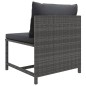 vidaXL Set de muebles de jardín 3 pzas y cojines ratán sintético gris vidaXL Set de muebles de jardín 3 pzas y cojines ratán sintético gris