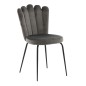 Venture Home Sillas de comedor 2 uds Limhamn terciopelo negro y gris Venture Home Sillas de comedor 2 uds Limhamn terciopelo negro y gris