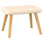 vidaXL Silla mecedora con reposapiés tela color crema vidaXL Silla mecedora con reposapiés tela color crema