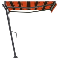 vidaXL Toldo de pie automático naranja y marrón 350x250 cm