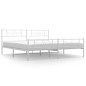 vidaXL Estructura cama metal con cabecero y pie cama blanco 183x213 cm