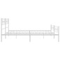 vidaXL Estructura cama metal con cabecero y pie cama blanco 183x213 cm