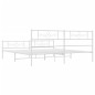 vidaXL Estructura cama metal con cabecero y pie cama blanco 183x213 cm