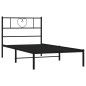 vidaXL Estructura de cama con cabecero metal negro 90x190 cm vidaXL Estructura de cama con cabecero metal negro 90x190 cm
