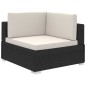 vidaXL Set muebles de jardín 6 piezas y cojines ratán sintético negro vidaXL Set muebles de jardín 6 piezas y cojines ratán sintético negro