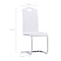 vidaXL Juego de comedor 5 piezas cuero sintético blanco vidaXL Juego de comedor 5 piezas cuero sintético blanco